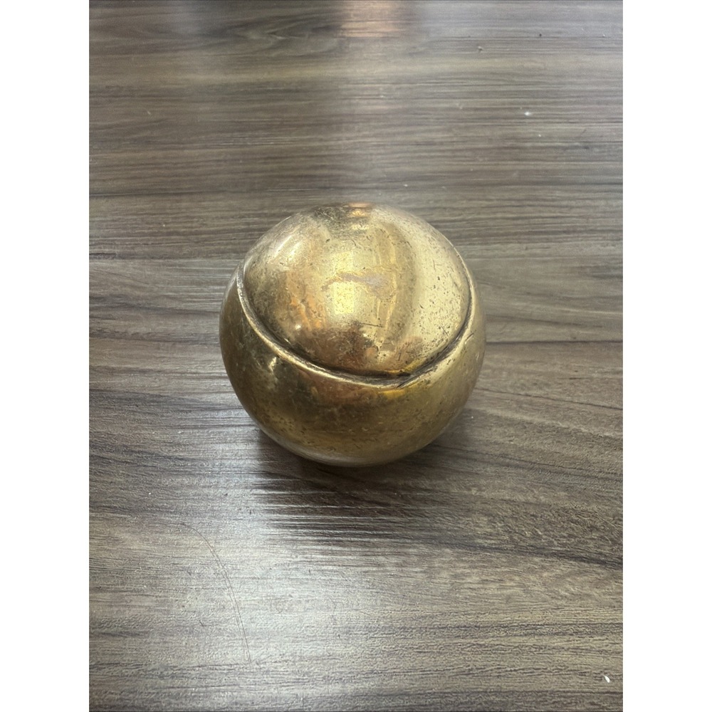 Vintage BRASS Tennis Ball Paper Weight 2.5" - Picture 2 of 4